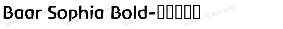 Baar Sophia Bold字体转换
